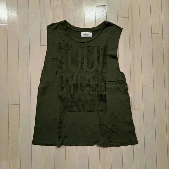 soulcycle Tops - Soulcycle green sleeveless shirt